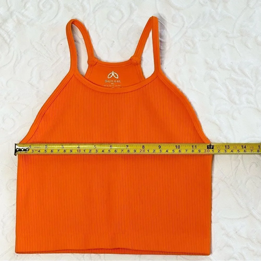 Sunzel Orange Knit crop top M/L NWOT
